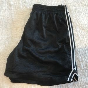 Black athletic shorts
